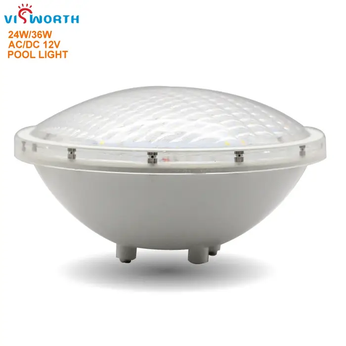 PAR56 lumière de piscine 24W 36W haute puissance ip68 étanche fontaine lumière AC/DC 12V RGB + téléc