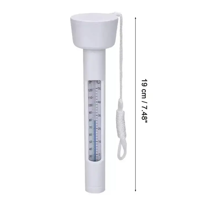 Thermomètre flottant pour piscine, outil de mesure de la température de l'eau en plastique robuste pour piscine, spa, bain à remous, Fahrenheit Celsius