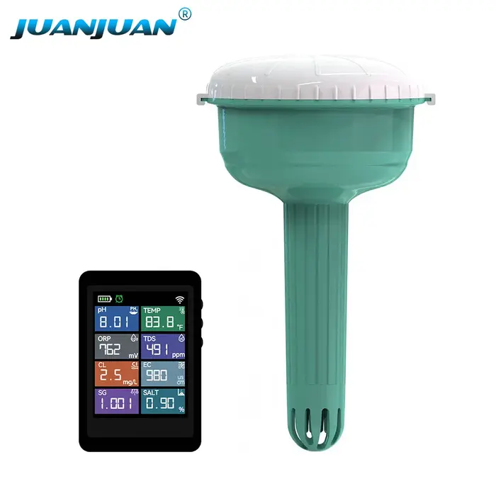 Analyseur de qualité de l'eau de piscine 8 en 1 Tuya WIFI, mesureur de chlore, ORP, EC, TDS, salinit