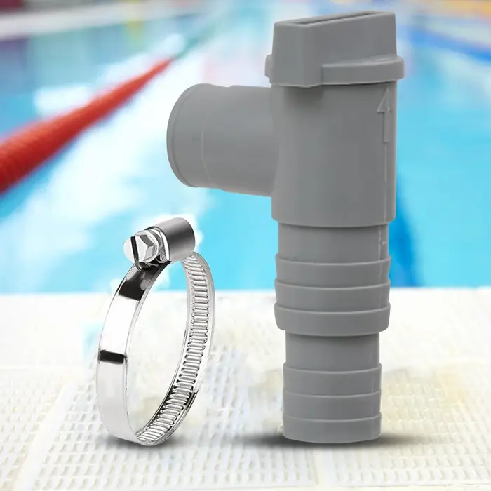 Raccord de piscine à valve à piston marche/arrêt de 32 mm
