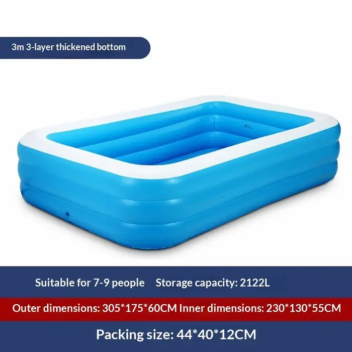 Piscine gonflable d'été en PVC à 3 couches, épaisse, durable, grande, pour l'extérieur, la cour, les