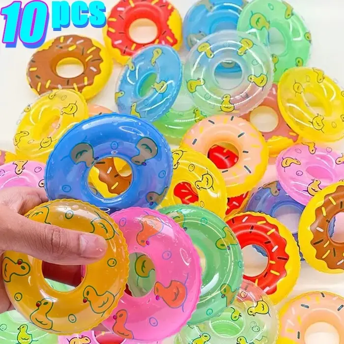 10 pièces Mini anneau de bain jouet piscine flotteur cercle