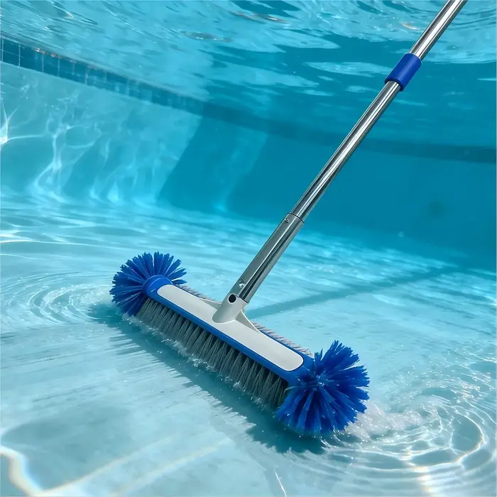 Brosse de nettoyage pour piscine, ensemble de brosses de 17 pouces, nettoyeur de mousse et de lichen