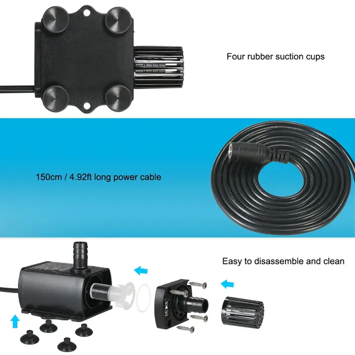Decdeal-Pompe à eau sans balais ultra silencieuse