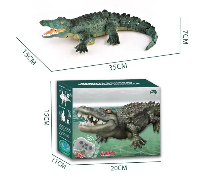 Crocodile RC réaliste pour piscine lac jouets pour enfants étanche télécommande Animal