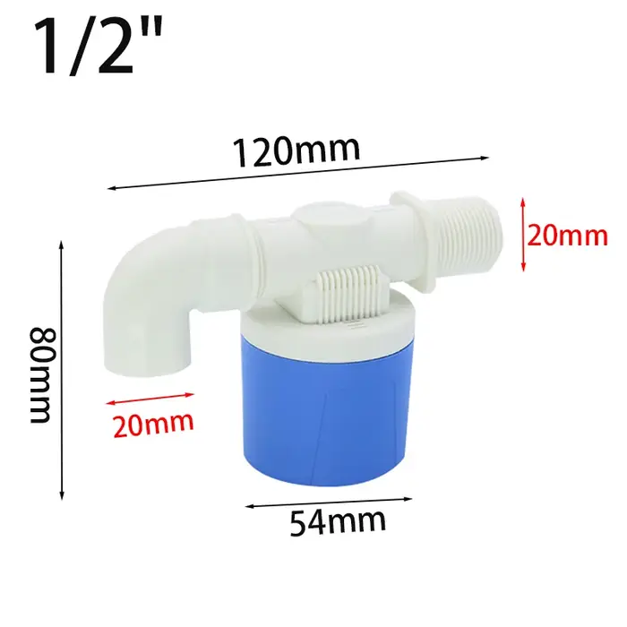 Vanne de flotteur de commande automatique du niveau d'eau de 1/2"