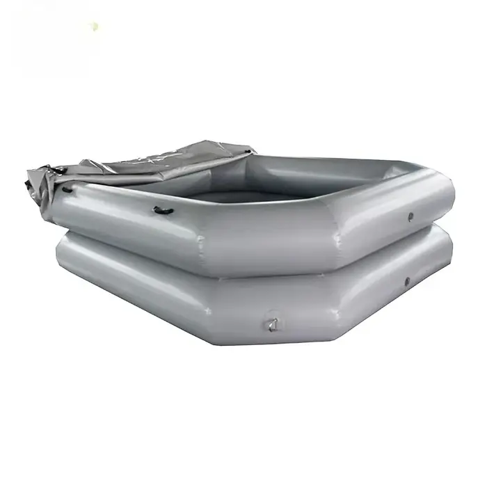 Piscine gonflable double étage grise