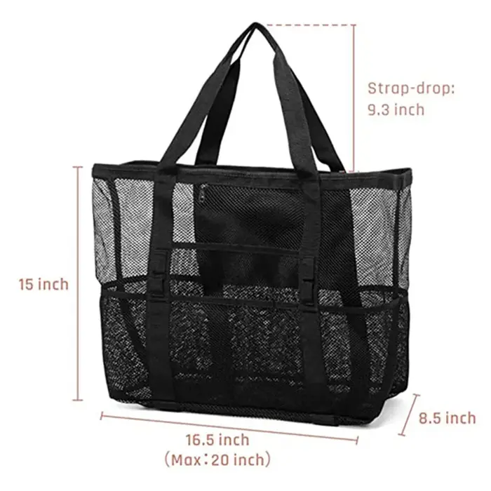 Sac de plage en maille imperméable et résistant au sable