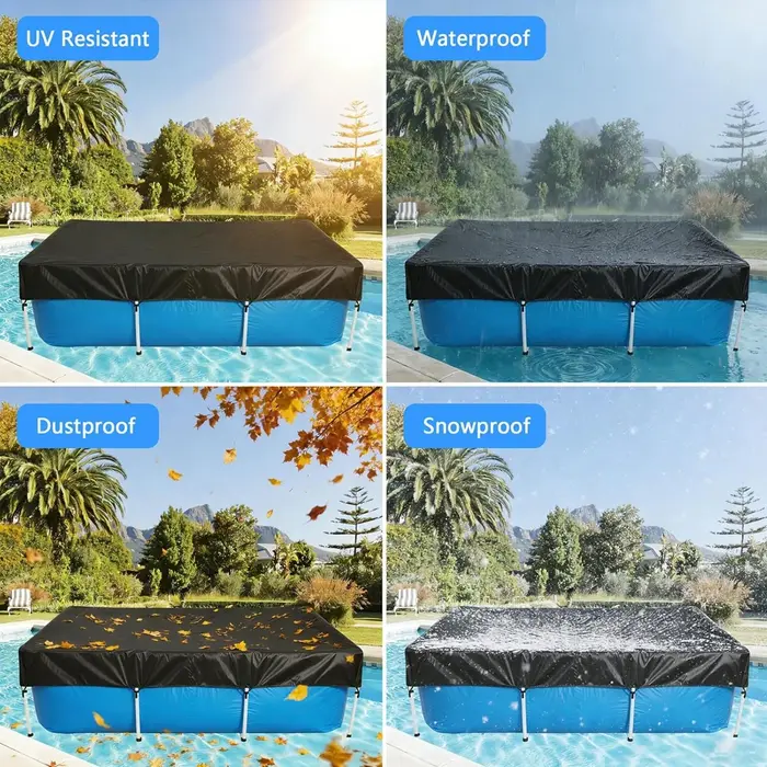 Bâche de piscine 210D Oxford robuste et résistante pour l'hiver