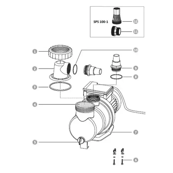 Adaptateur raccordement pompe 32/38mm