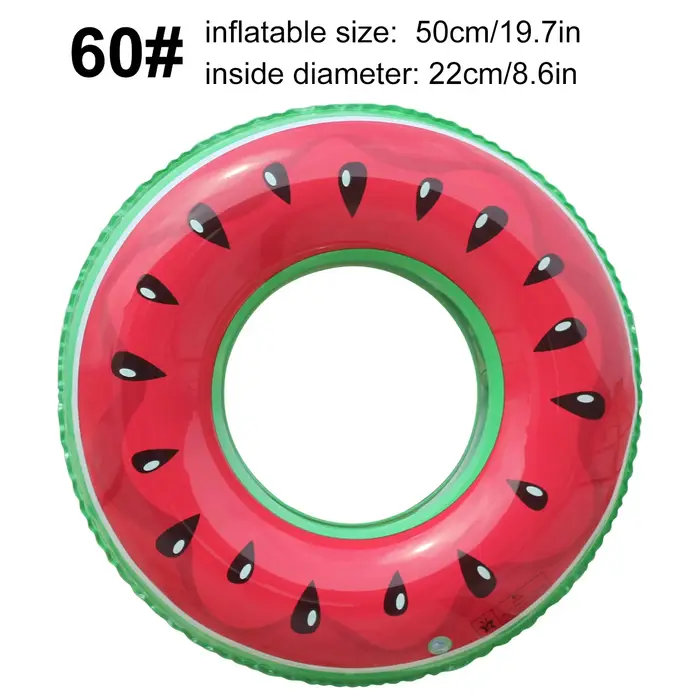 Flotteur de piscine gonflable pastèque, 1 pièce, essentiel dans l'eau d'été, grand anneau flottant, 