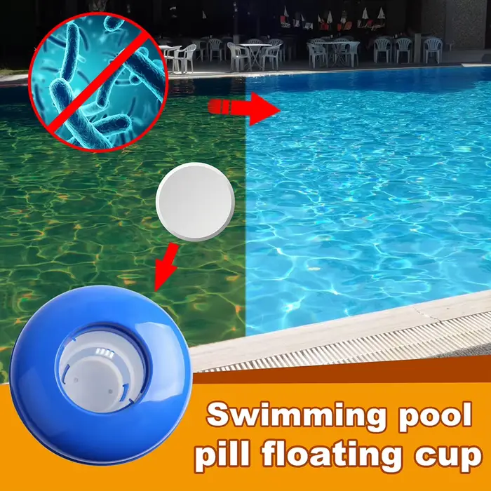 1/2 pièces flottant piscine chimique flotteur chlore brome comprimés
