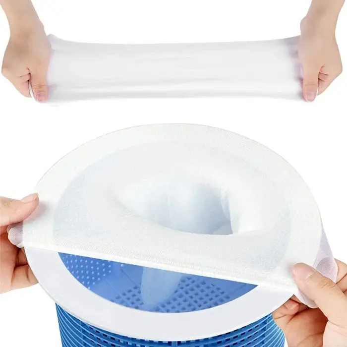 10 chaussettes pour écumoire de piscine - Filtres en maille fine réutilisables