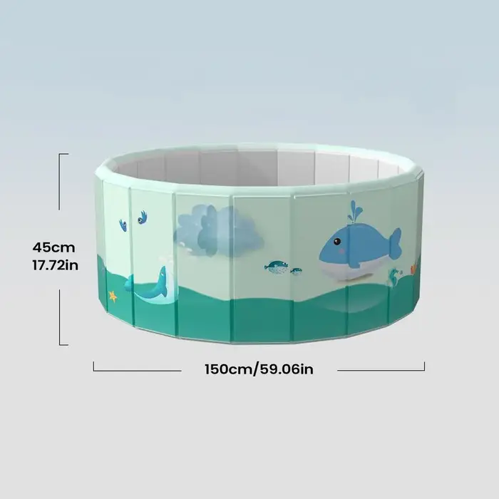 Piscine pliable non gonflable en PVC, baignoire interactive portable, piscine pour enfants, adultes,