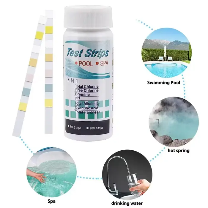 Bandelettes de test de pH pour piscine 7 en 1
