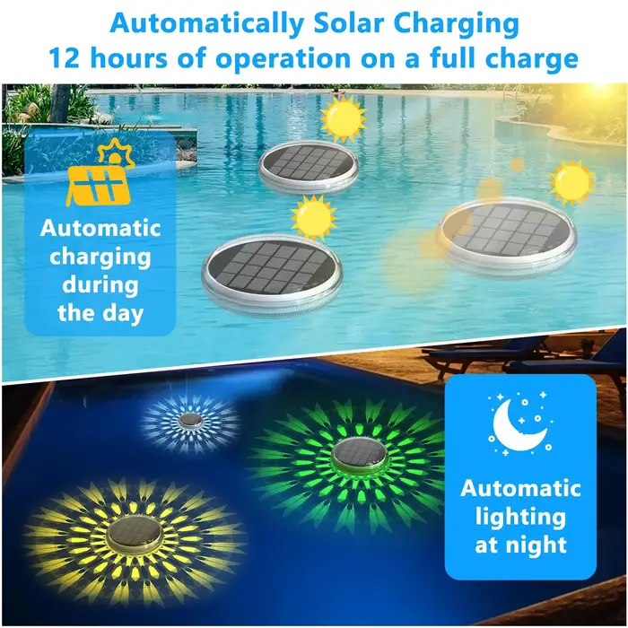 Lampes solaires flottantes pour piscine
