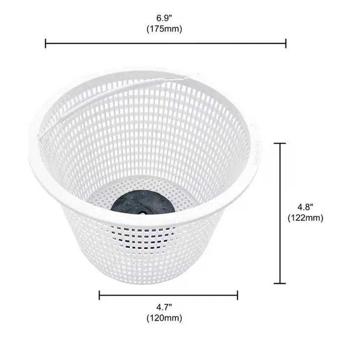 Panier d'écumoire de brosse de piscine à main, panier d'écumoire en caoutchouc de remplacement robus