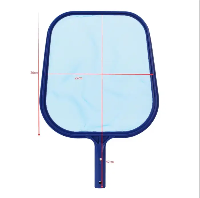 1 pièce Épuisette à feuilles en filet avec manche pour piscine et spa