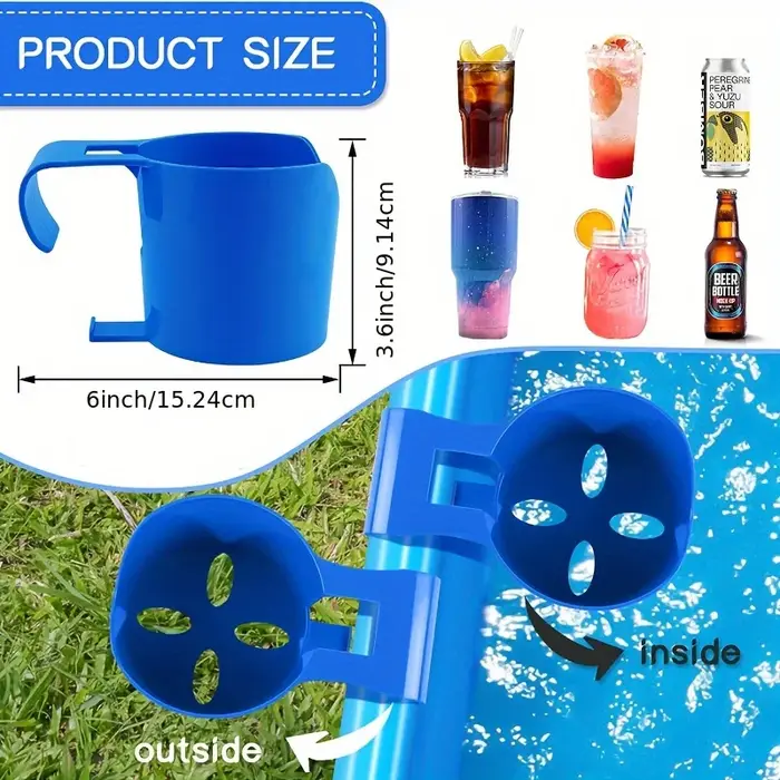 Porte-gobelets au bord de la piscine pour piscines hors sol