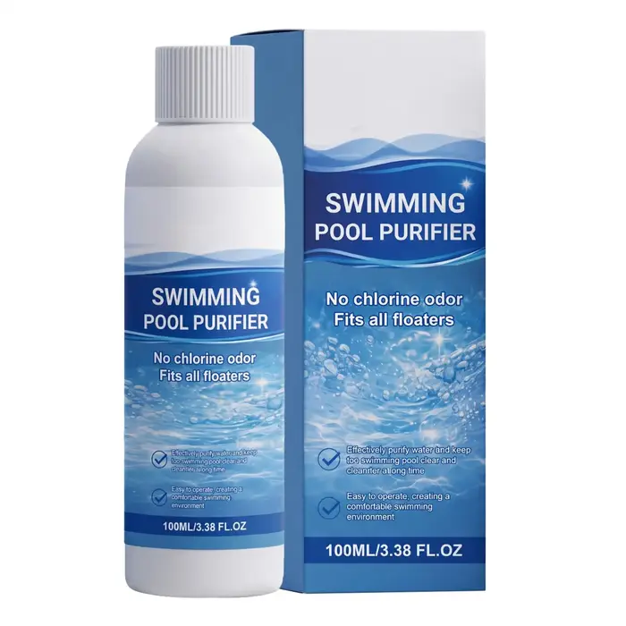 Clarifiant pour piscine 100 ml, solution de nettoyage rapide, dissolvant d'algues à dissolution rapi