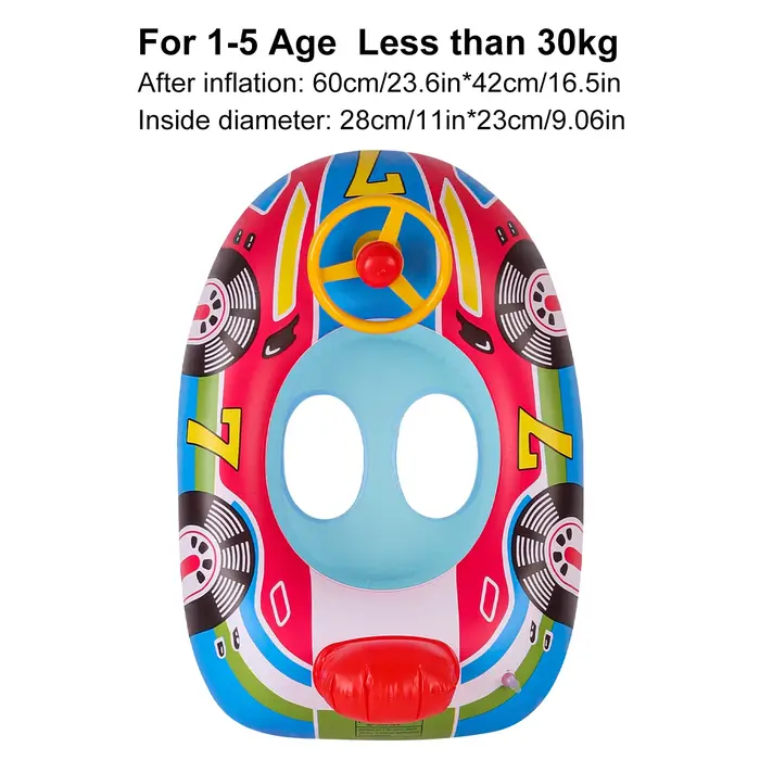 1 flotteur de piscine, bouée gonflable, flotteur en PVC en forme de volant avec fonction de jeu inte