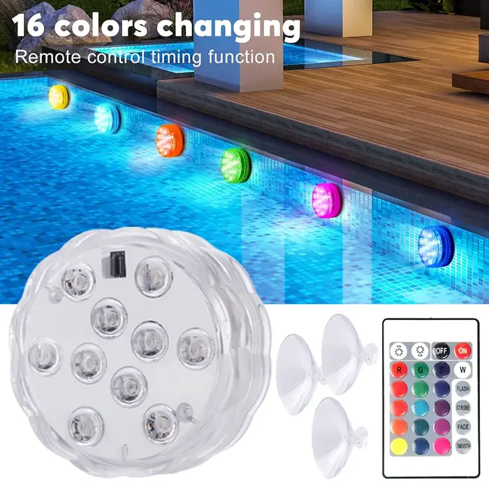 Lampe LED RGB 10 LED pour piscine