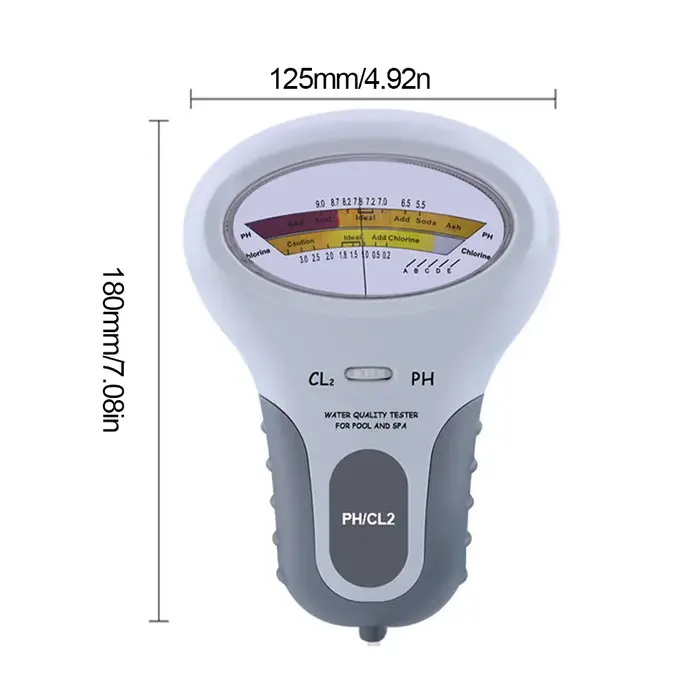Analyseur professionnel de chlore PH CL2 avec sonde pour la surveillance de la qualité de l'eau des piscines et des spas
