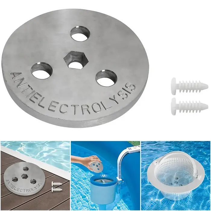 Plaque lestée en zinc pour skimmer de piscine