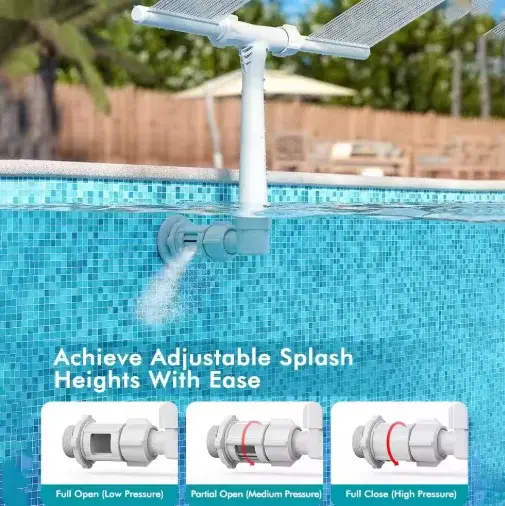 Fontaine à eau double jet pour piscine