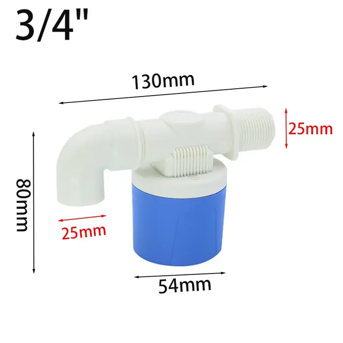 Vanne de flotteur de commande automatique du niveau d'eau de 1/2"