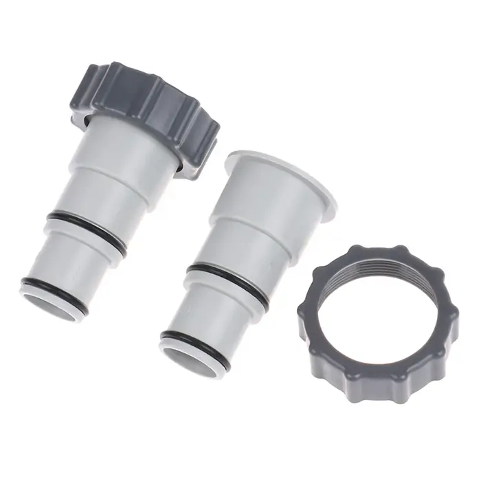 Adaptateur de Tuyau de Piscine avec Collier pour Pompe à Connexion Filetée Intex