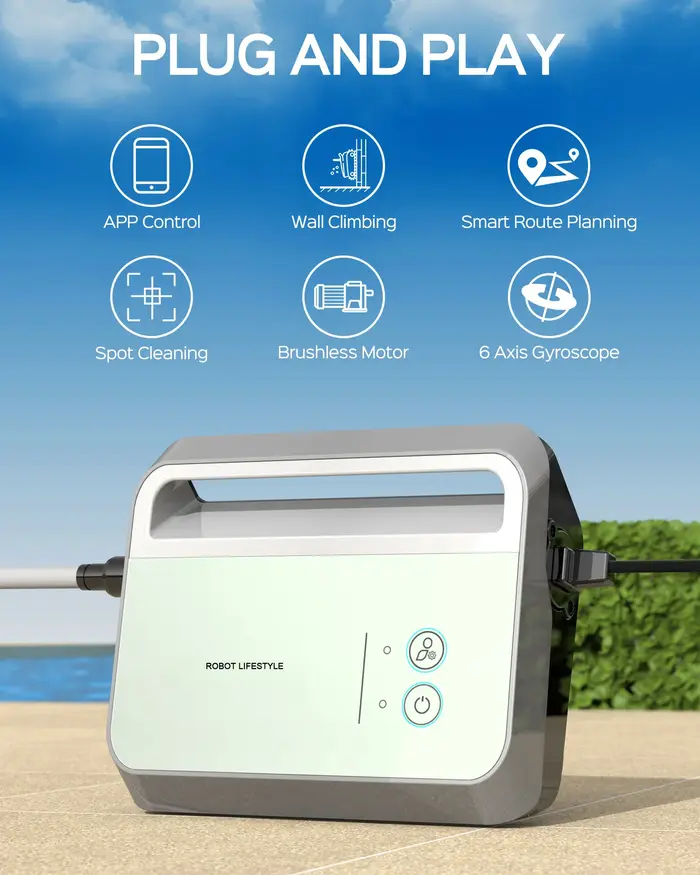 Aspirateur de piscine avec câble flottant de 18m