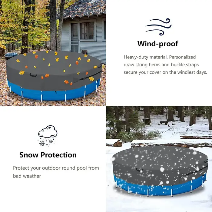 Couverture de piscine ronde pour animaux de compagnie