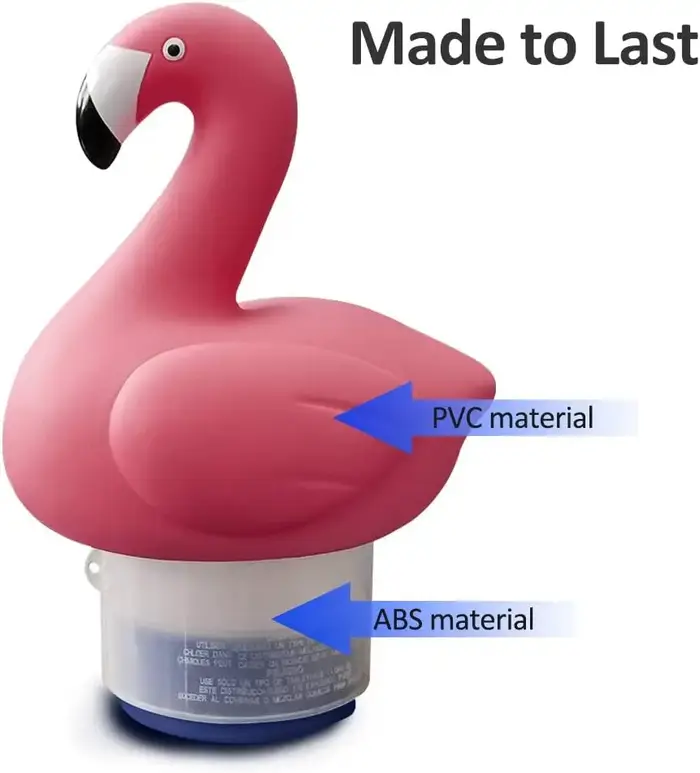 Distributeur de chlore flottant en forme de flamant rose pour piscine