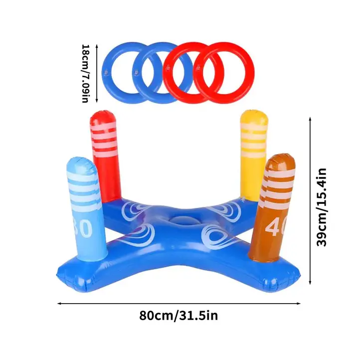 Jouets gonflables de jeux de lancer d'anneau de piscine
