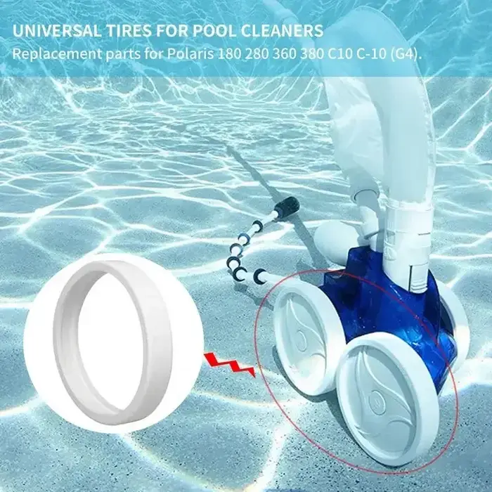 Ensemble de pneus de piste de roue de nettoyage de piscine