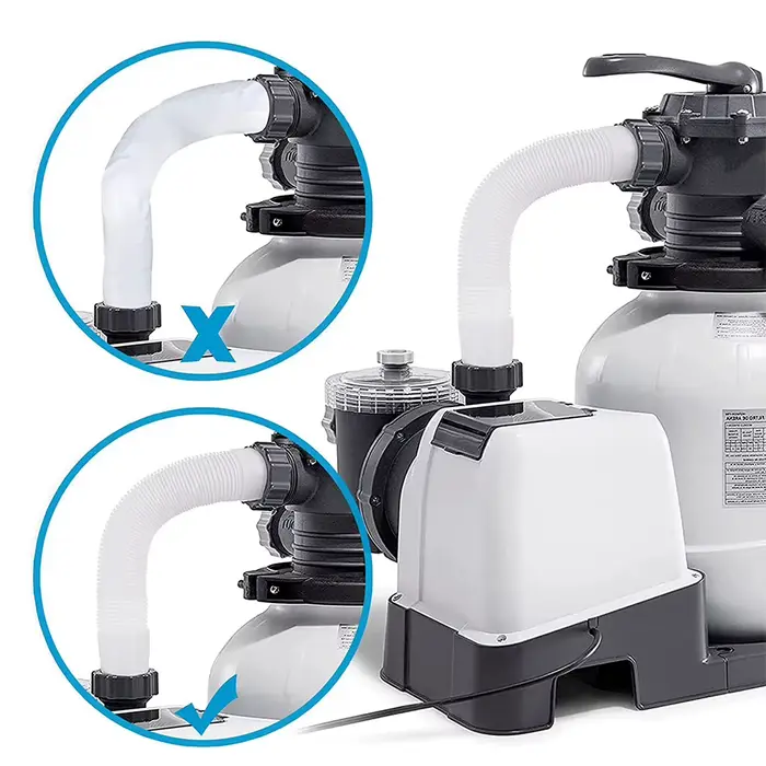 Tuyau d'interconnexion 11535 de 16 pouces pour pompes filtrantes Intex