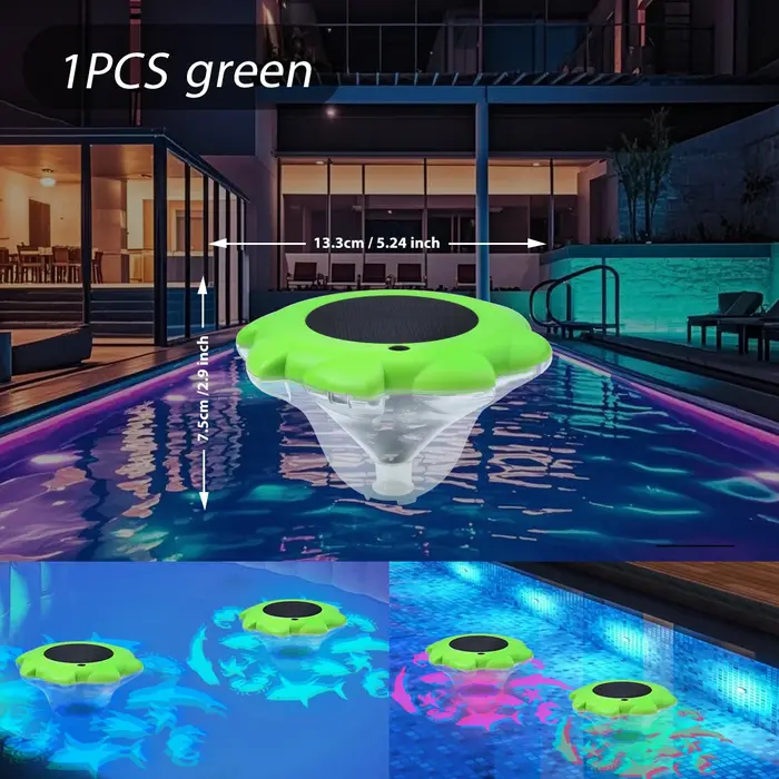 Lumière de piscine à énergie solaire, étanche IP68, LED flottante, changement de couleur automatique