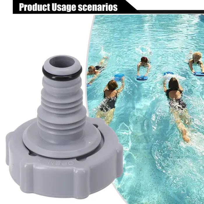 Valve de vidange de piscine P6H1419 compatible avec les raccords adaptateurs de tuyau pour le drainage des lignes de