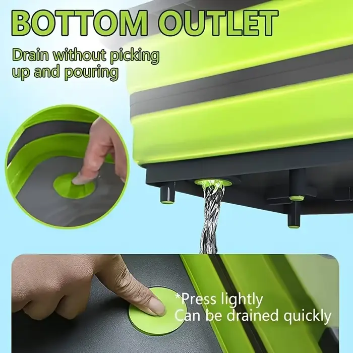 Bassin pliable portable et peu encombrant avec évier intégré et fonction de rangement - Idéal pour le camping en plein