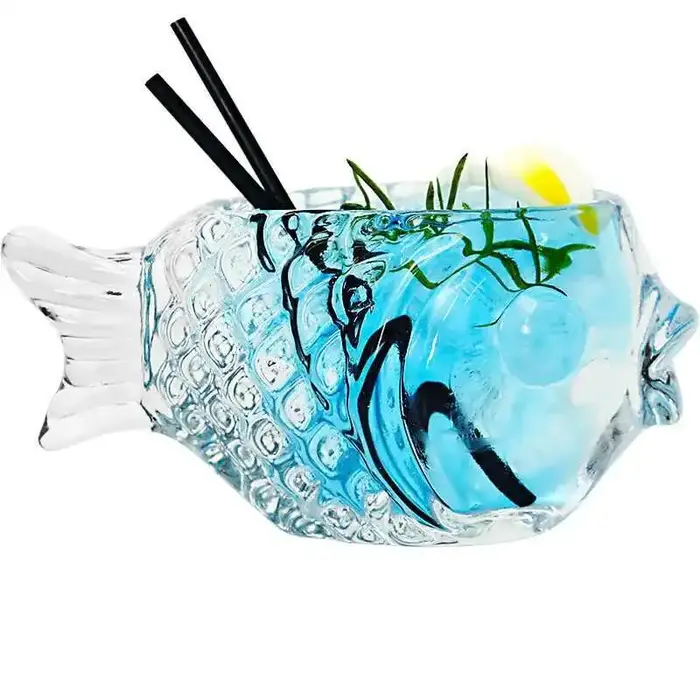 Verre à Cocktail en forme de poisson mignon, pour Bar, Restaurant, hôtel, conteneur de gastronomie m