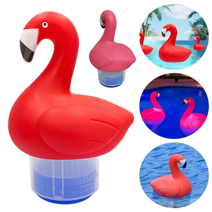 Flotteur solaire Flamingo pour piscine, nettoyeur d'eau flottante, inateur pour bain à remous
