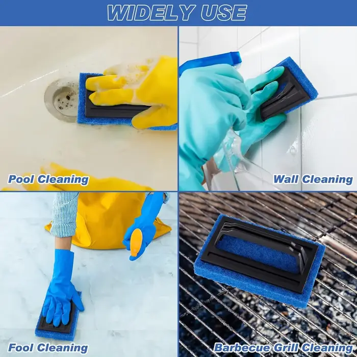 Brosse éponge de nettoyage pour piscine Jacuzzi avec manche