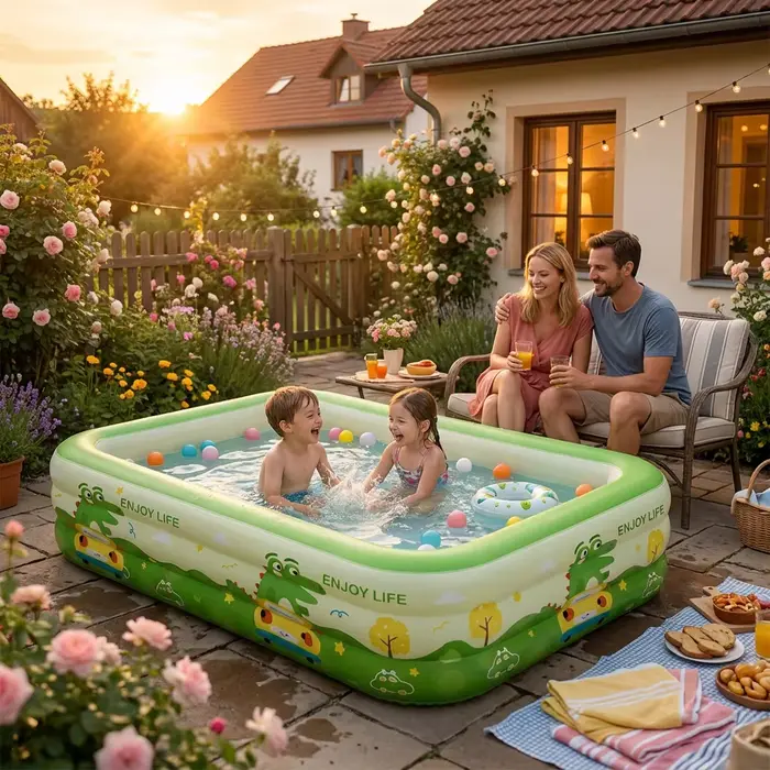 Piscine gonflable familiale pour 1 à 8 personnes, grande taille, pour adultes, enfants, bébés, été, extérieur, intérieur, bain, jeux aquatiques, portable