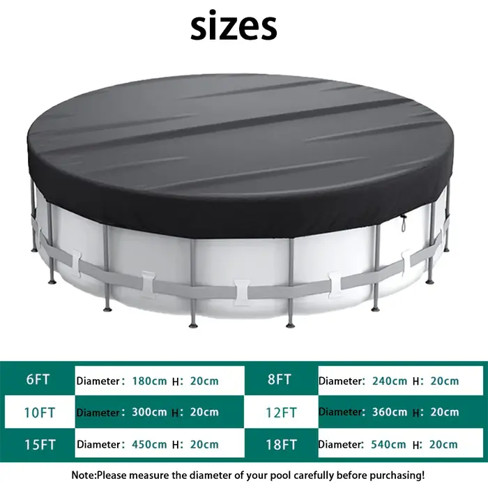 Couverture de piscine ronde pliable et étanche