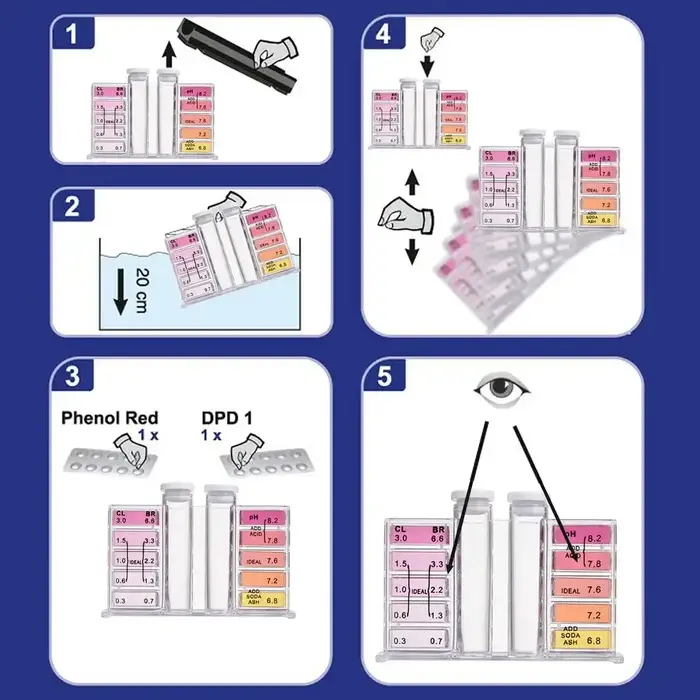 Kit de testeur de piscine 2 en 1