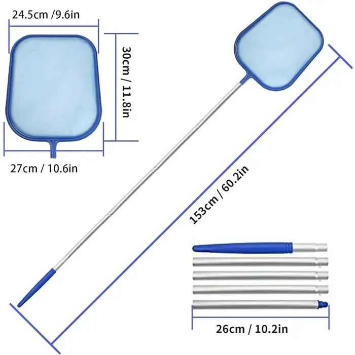 Filet d'écumoire de feuilles de piscine avec 5 Sections