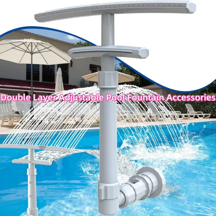 1 accessoire de fontaine de piscine réglable Double couche, capable de 360 ° Rotation, facile à in