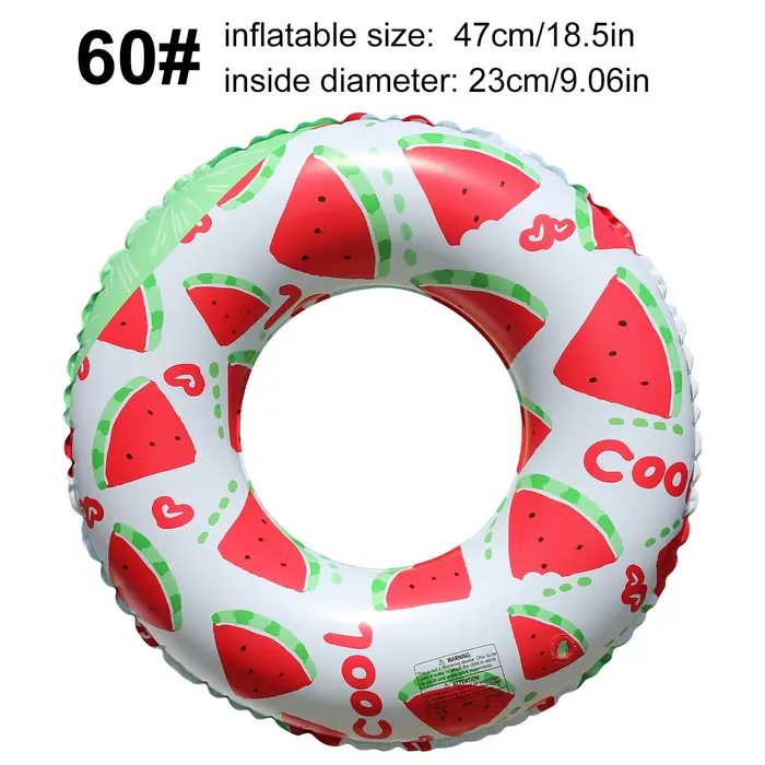 Bouée de natation gonflable avec poignées, flotteur de piscine pour adulte, motif citron ou pastèque