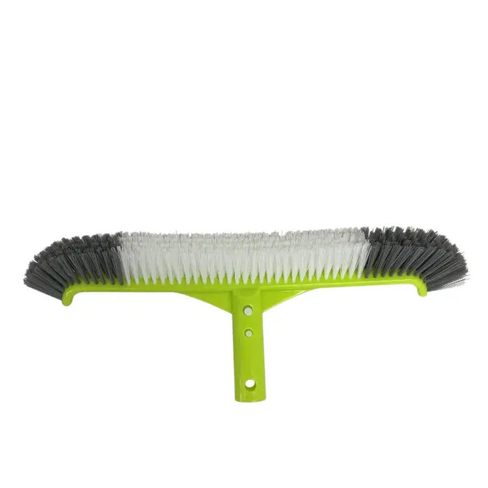 Brosse de piscine 17, 5 pouces à bords incurvés pour nettoyer les parois